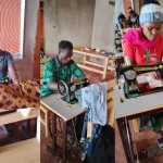 Tailoring trainees in Nkuringo during a practical session supported by Sewing Seeds Canada and the Lottery Club of Calgary